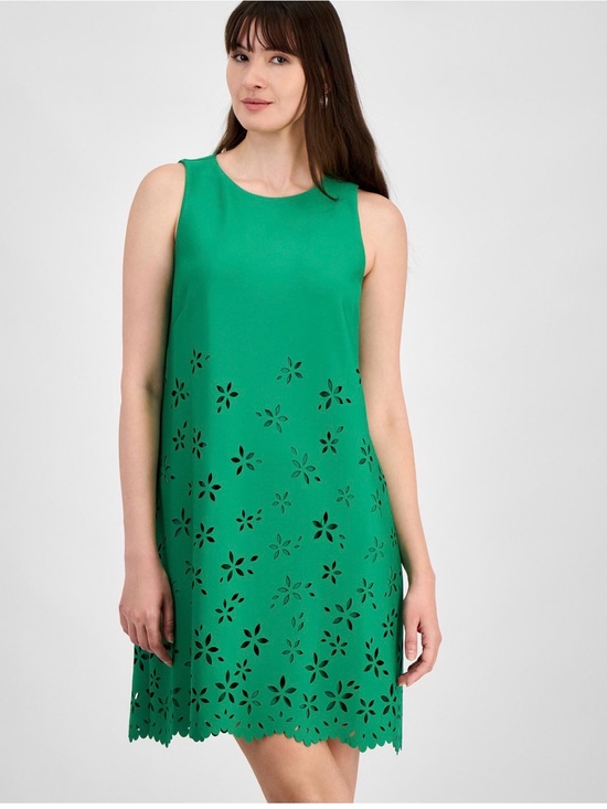 Anne Klein Dresses & Skirts - Anne Klein Floral-Cutout Sleeveless Shift Dress in Green, Size 12, NWT - SEE PIC